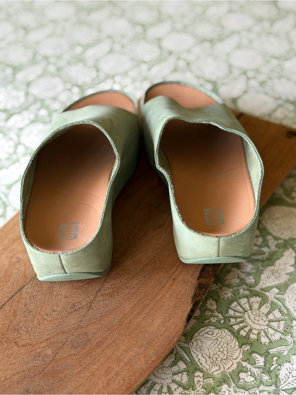 Fitflop Sage Green Open-Toe Slide Mules - Picture 3 of 3
